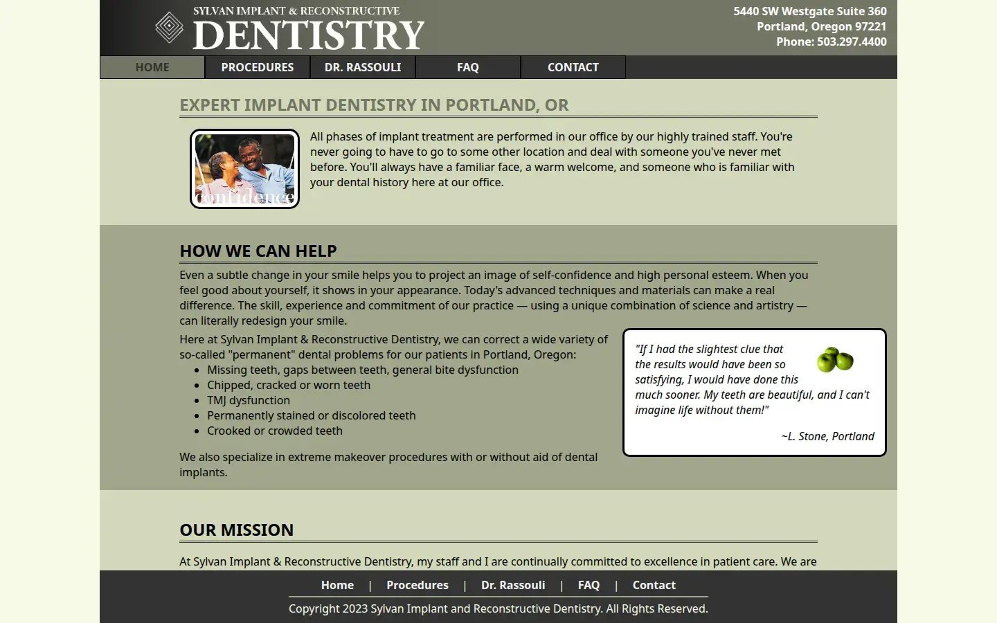 Homepage preview of Sylvan Implant & Reconstructive Dentistry