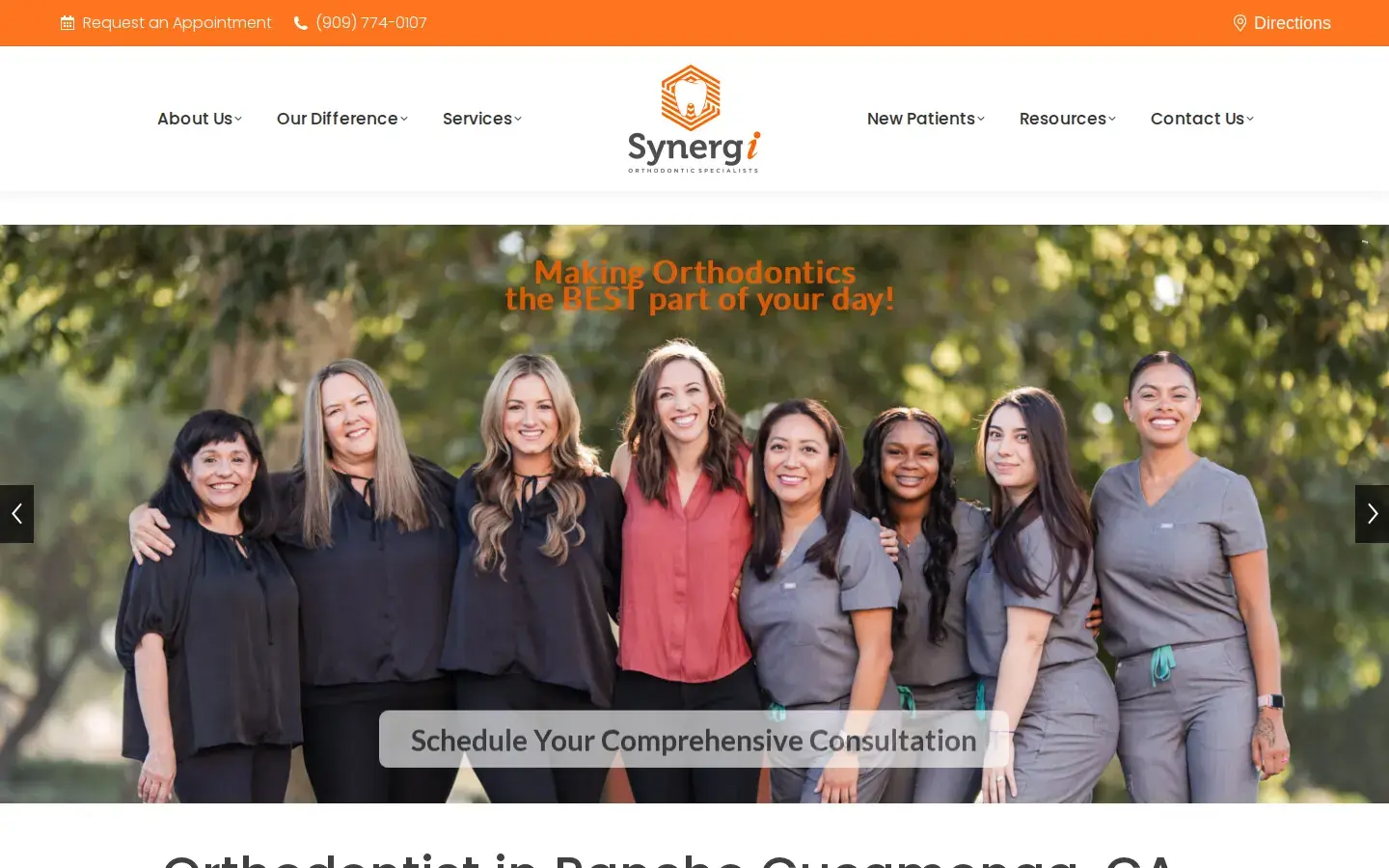 Homepage preview of Synergi Orthodontic Specialists