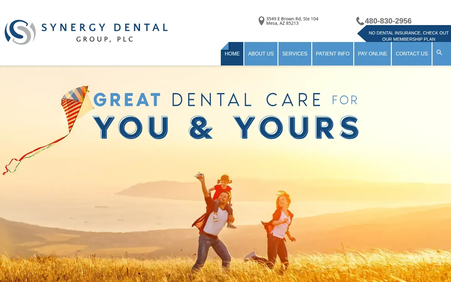 Homepage preview of Synergy Dental Group, PLC