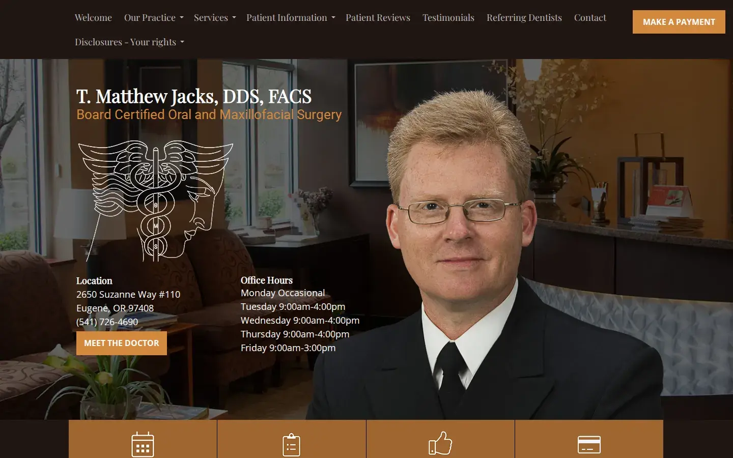 Homepage preview of T. Matthew Jacks, DDS