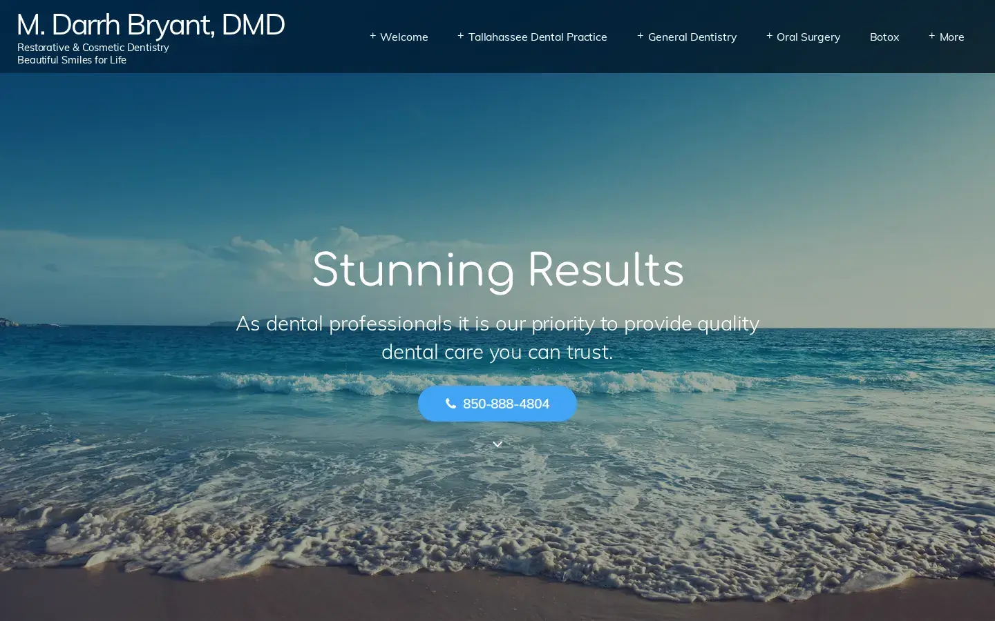 Homepage preview of Tallahassee Dentist - M. Darrh Bryant