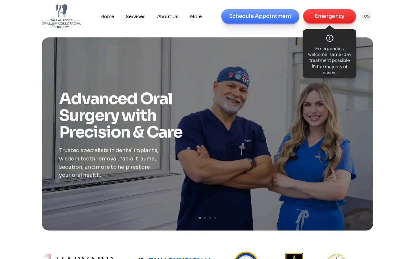 Homepage preview of Tallahassee Oral & Maxillofacial Surgery