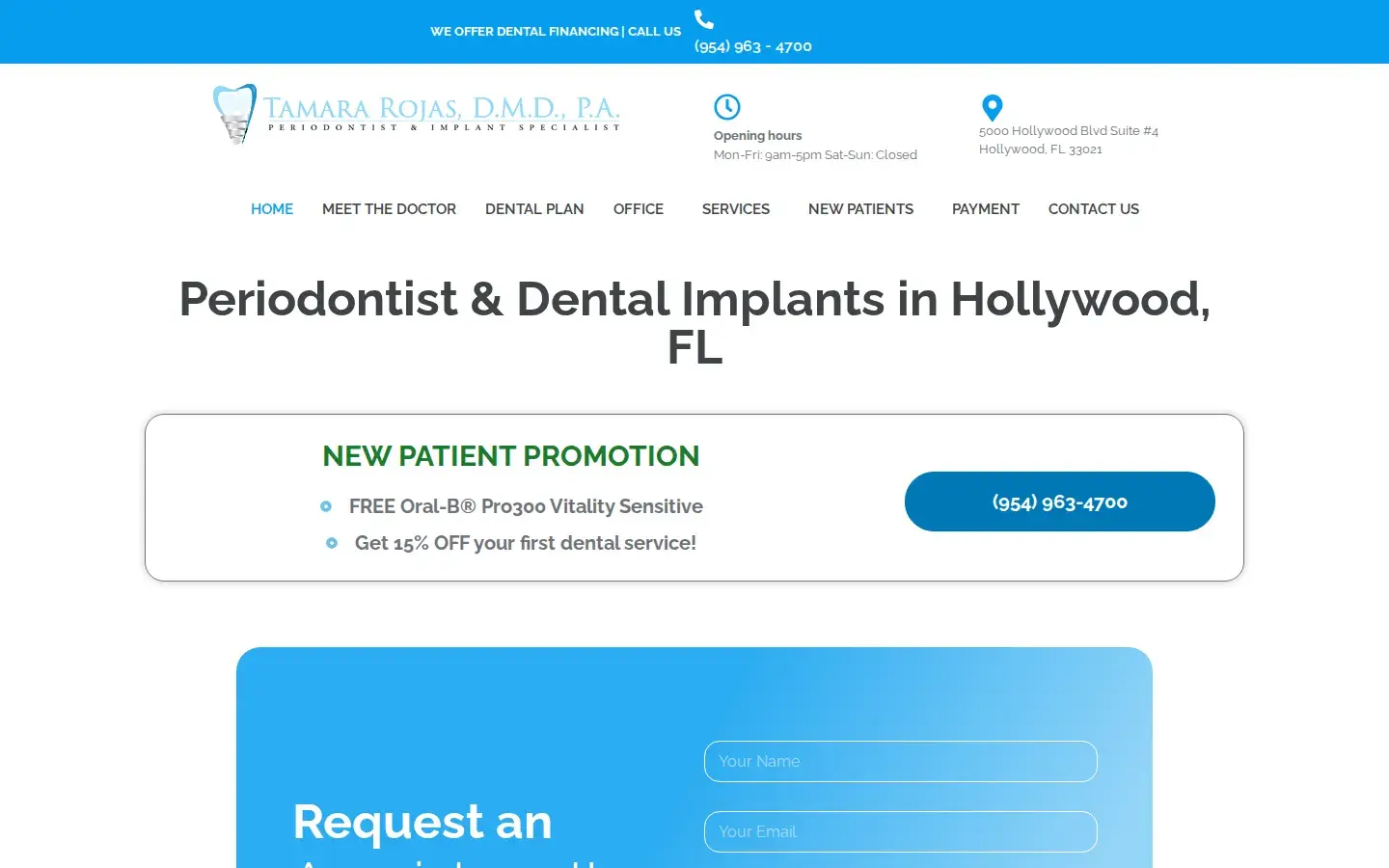 Homepage preview of Tamara Rojas D.M.D., P.A.