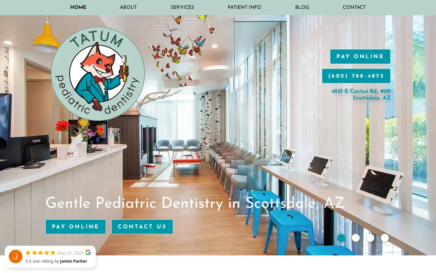 Homepage preview of Tatum Pediatric Dentistry James Guymon