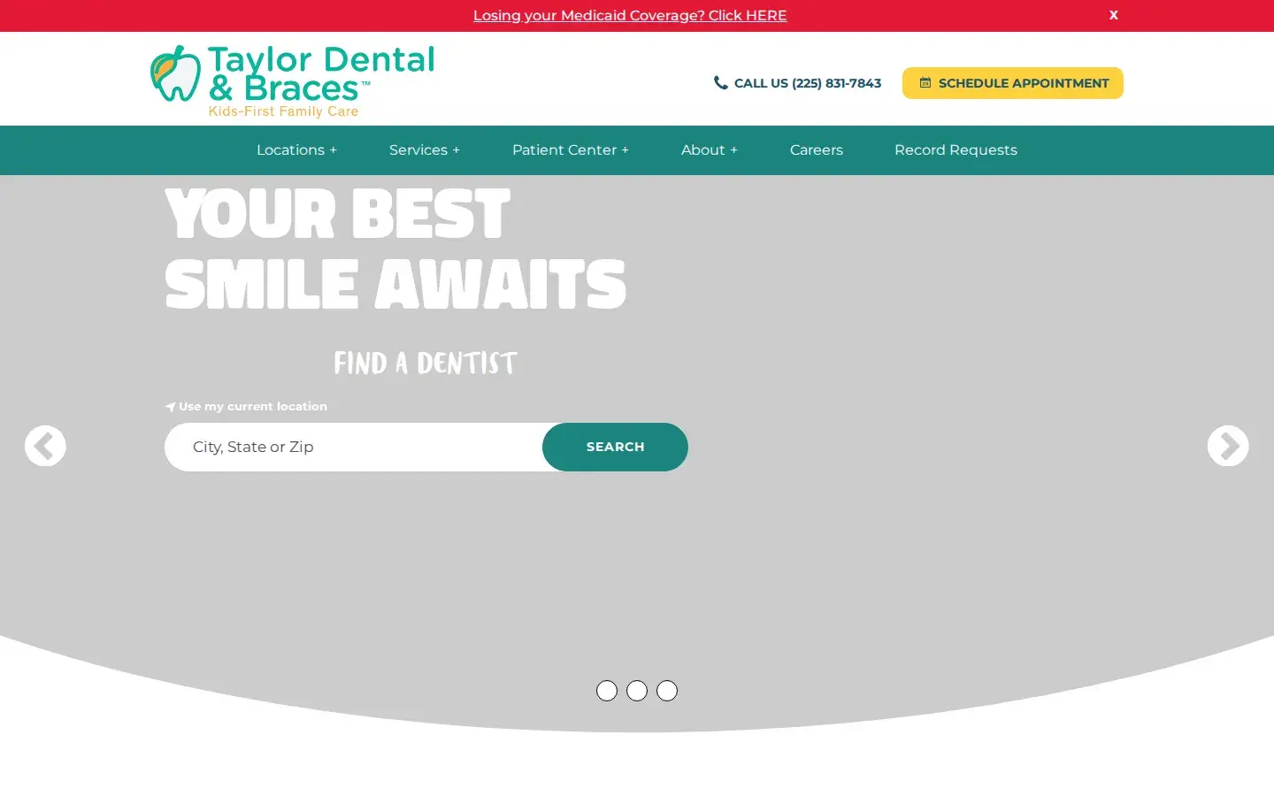 Homepage preview of Taylor Dental