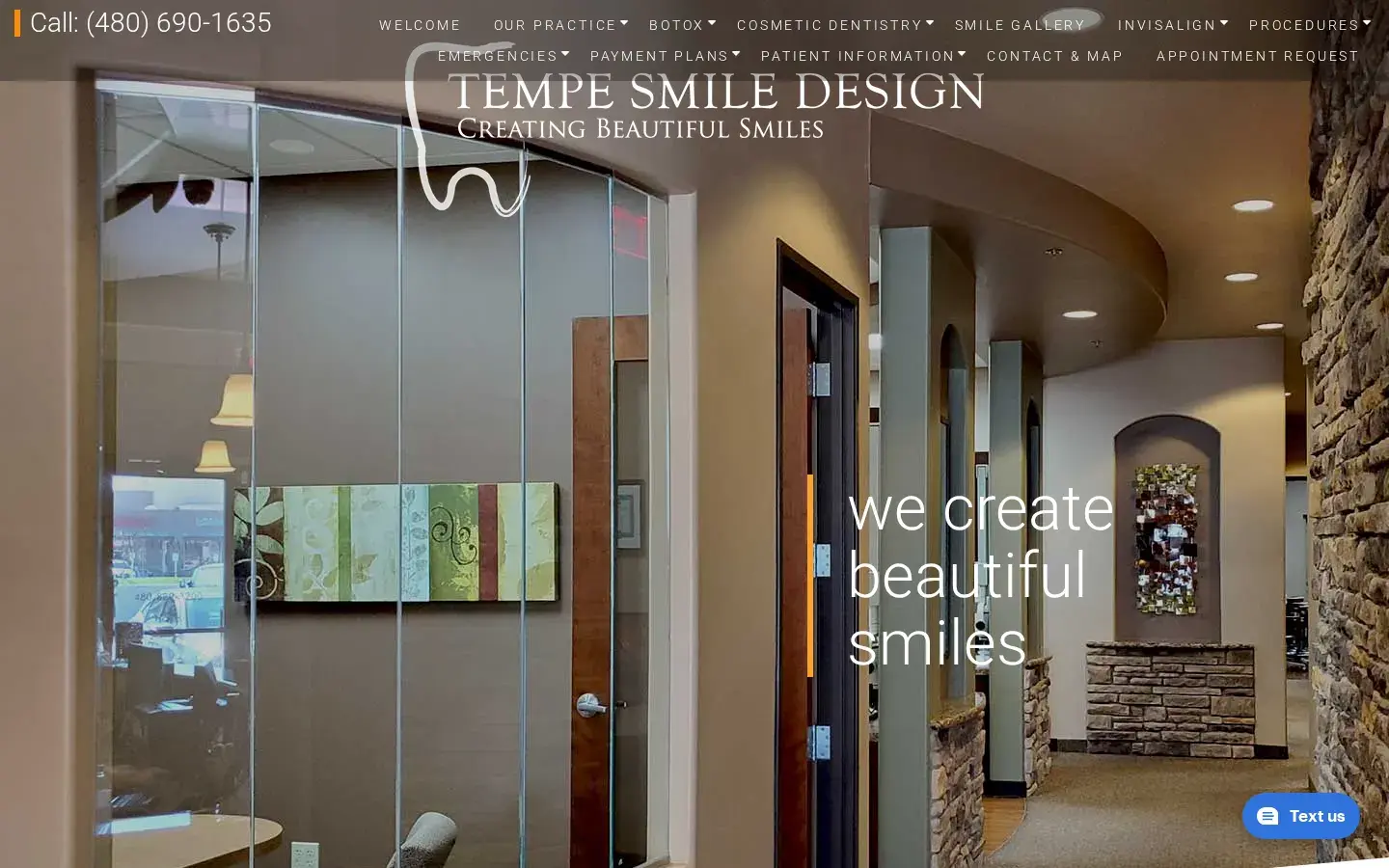 Homepage preview of Tempe Smile Design