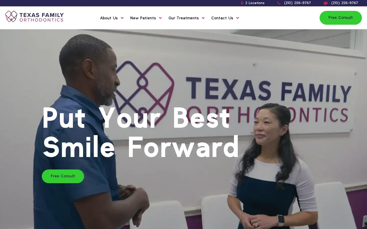 Homepage preview of Texas Family Orthodontics