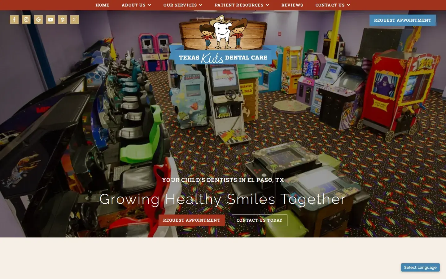 Homepage preview of Texas Kids Dental Care