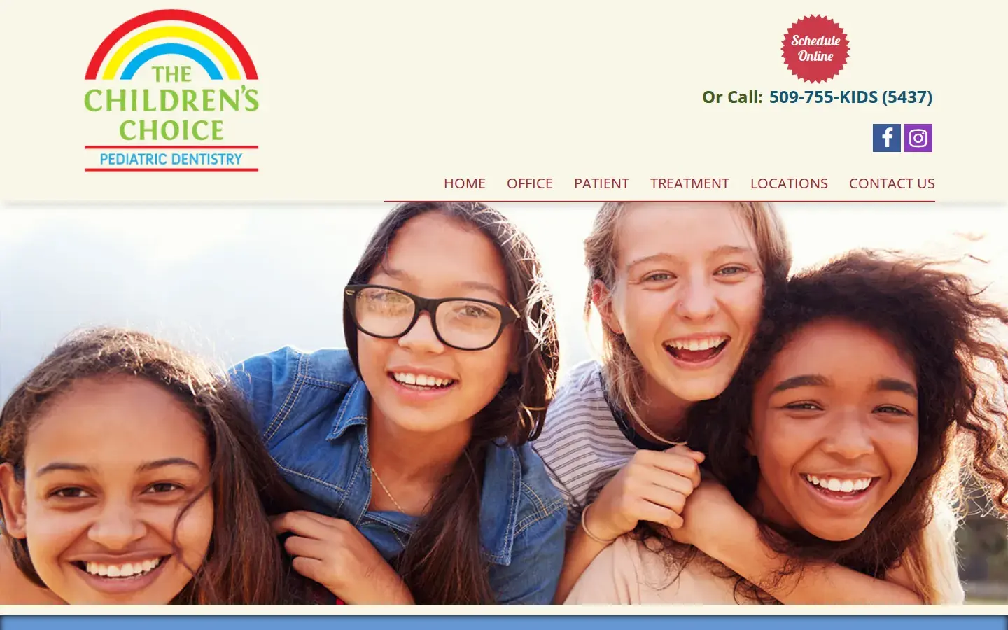 Homepage preview of The Children's Choice for Dentistry