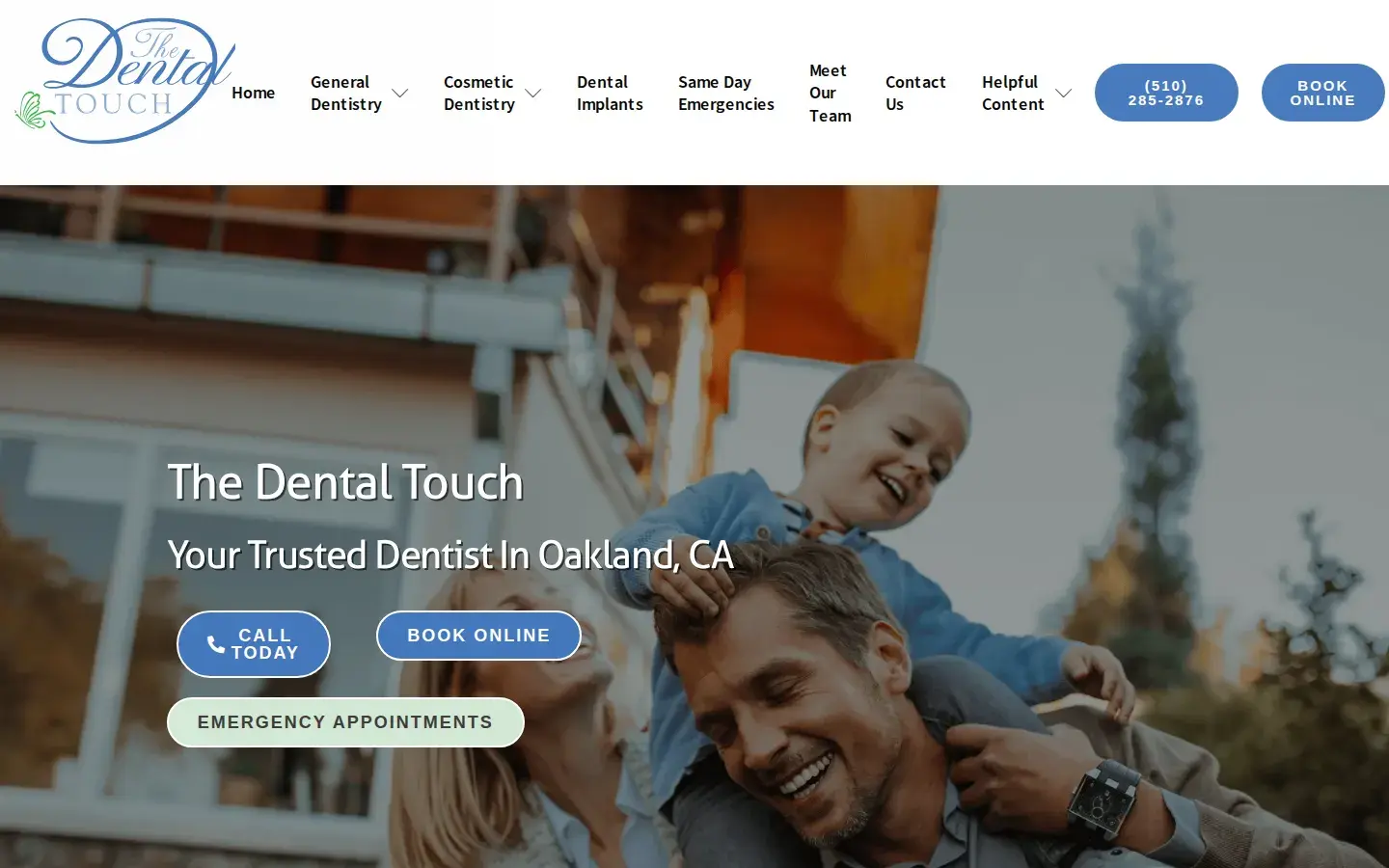 Homepage preview of The Dental Touch Oakland