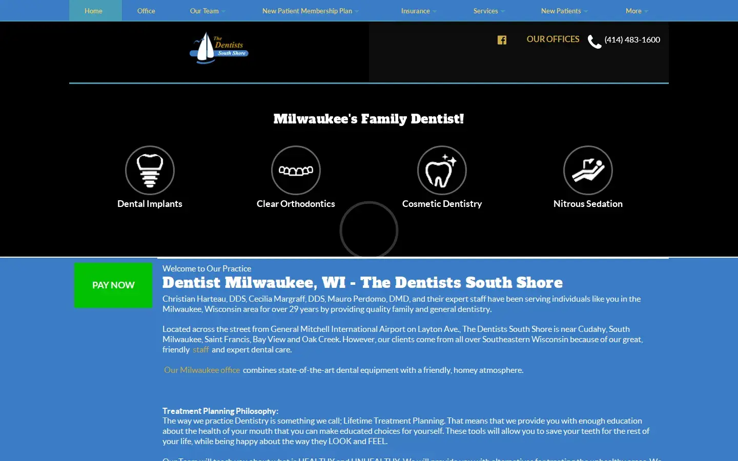 Homepage preview of The Dentists South Shore