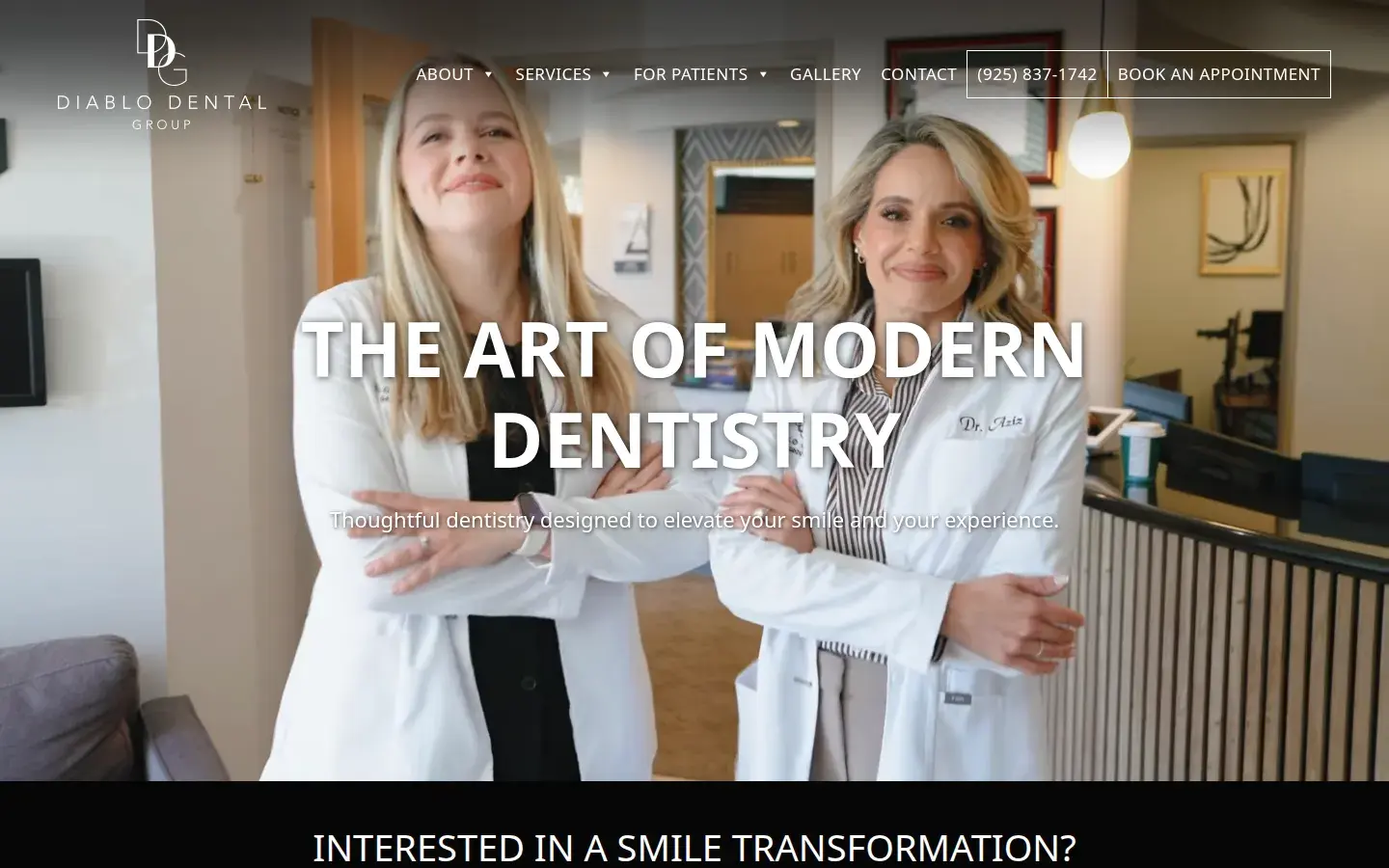 Homepage preview of The Diablo Dental Group