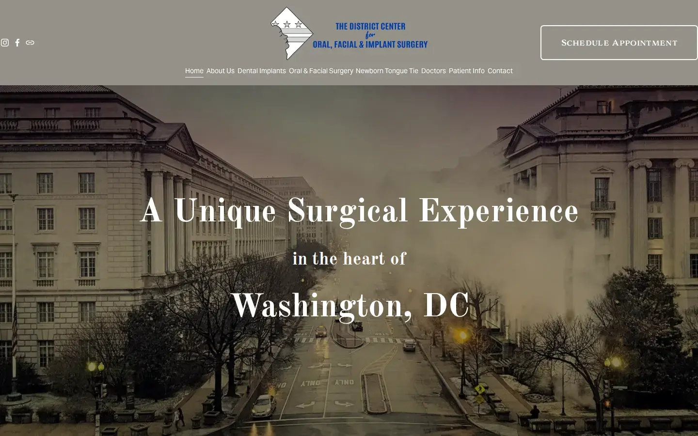 Homepage preview of The District Center for Oral, Facial & Implant Surgery