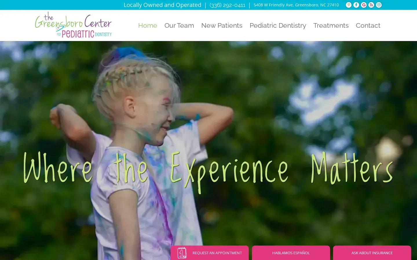 Homepage preview of The Greensboro Center for Pediatric Dentistry