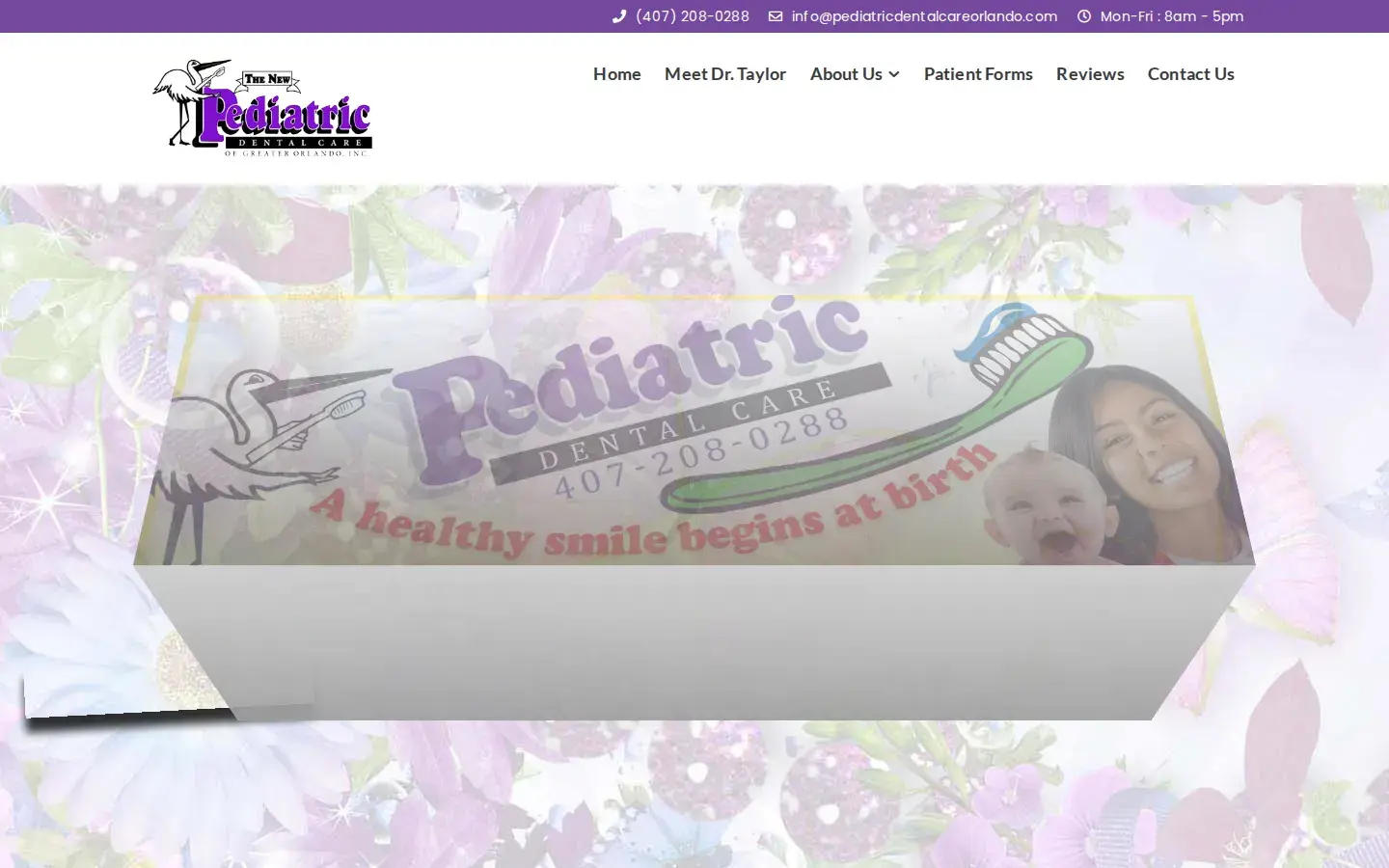 Homepage preview of The New Pediatric Dental Care of Greater Orlando Inc