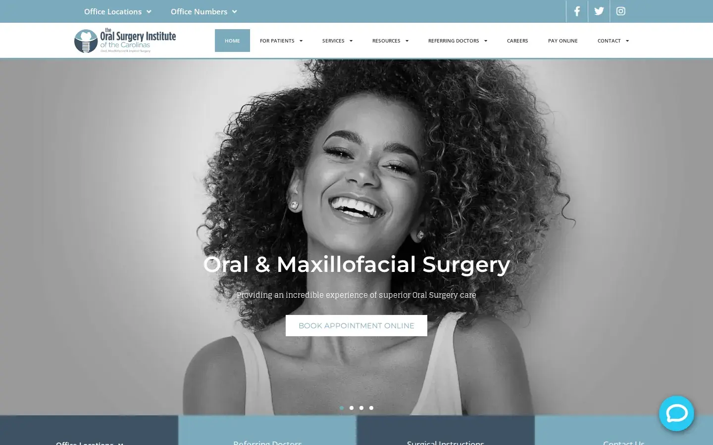 Homepage preview of The Oral Surgery Institute of the Carolinas