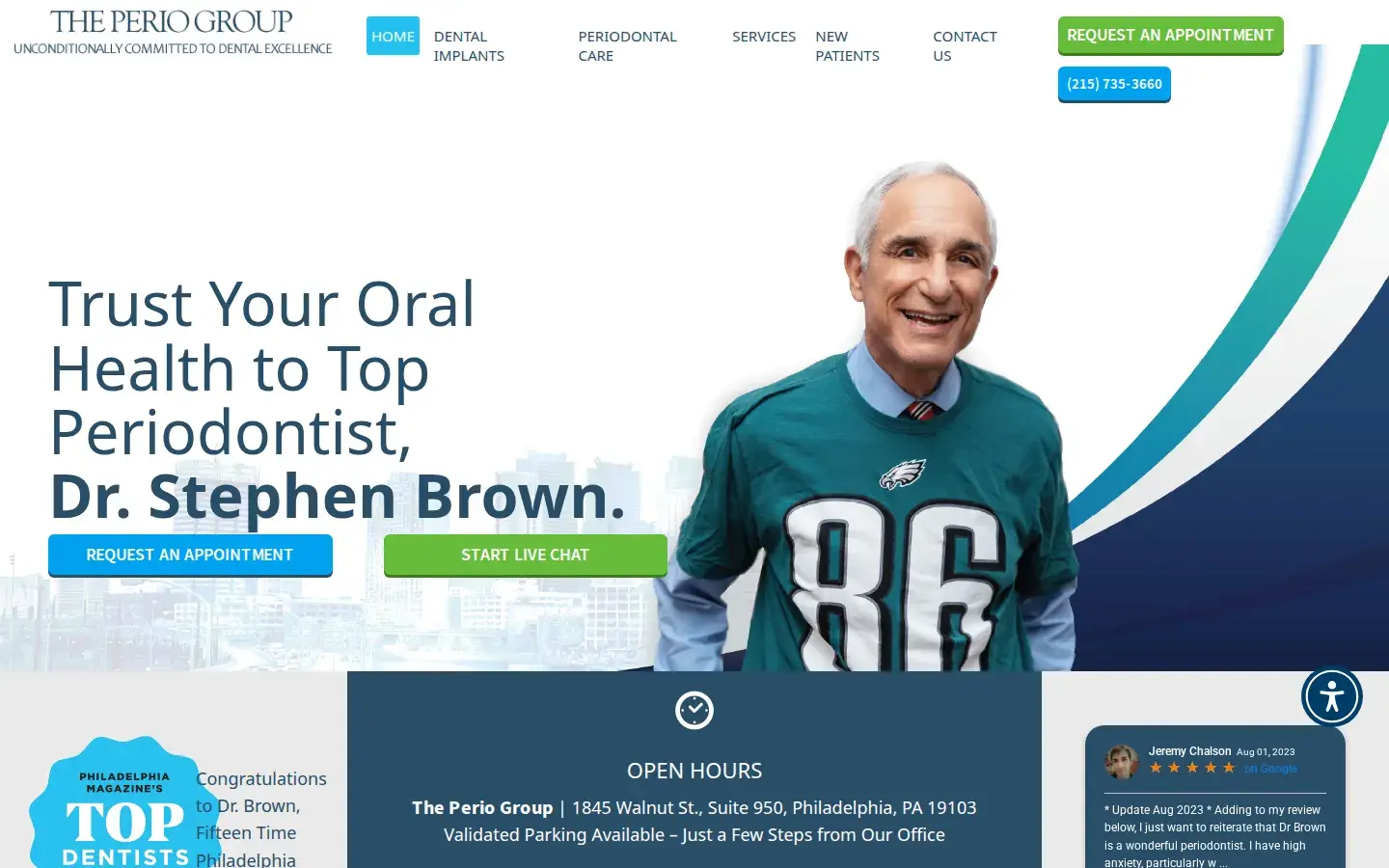 Homepage preview of The Perio Group