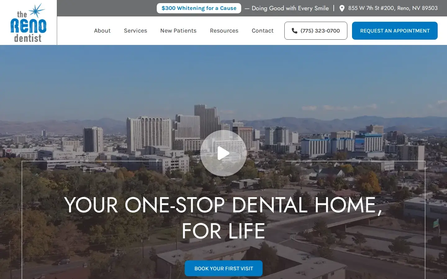 Homepage preview of The Reno Dentist