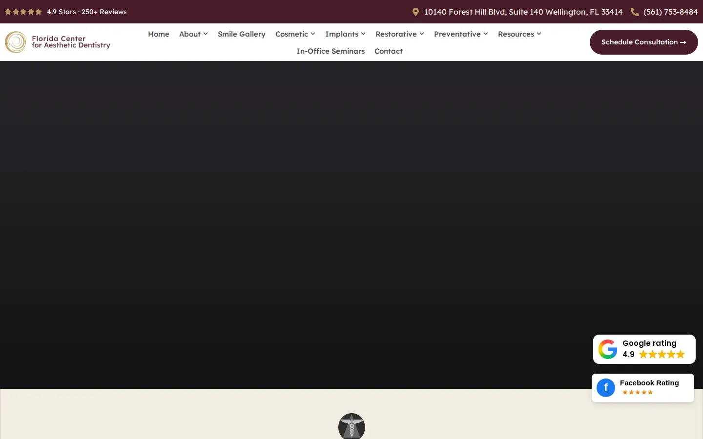 Homepage preview of The Sadati Center for Aesthetic Dentistry