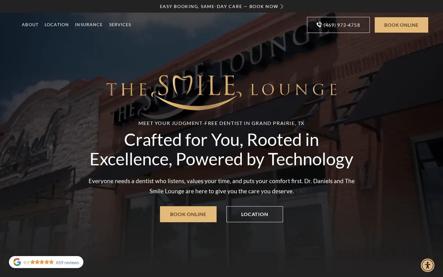 Homepage preview of The Smile Lounge