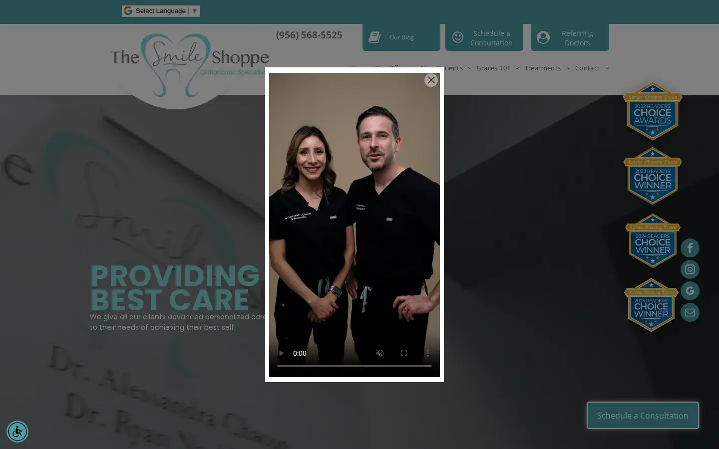 Homepage preview of The Smile Shoppe Orthodontic Specialists