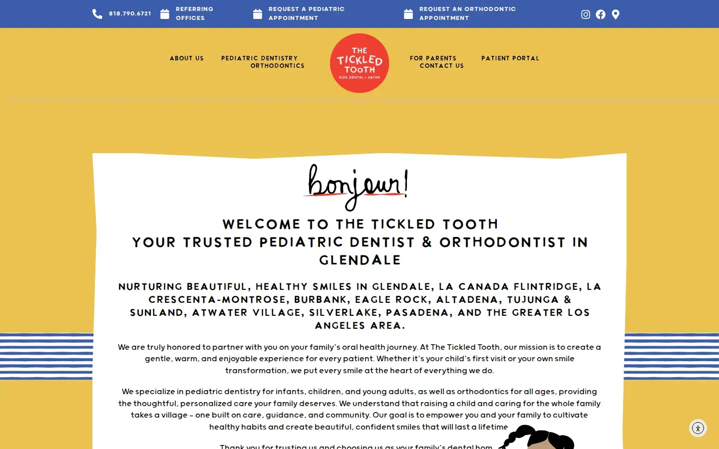 Homepage preview of The Tickled Tooth Kids Dental + Ortho (Previously David A. Chin, D.D.S. & Associates)
