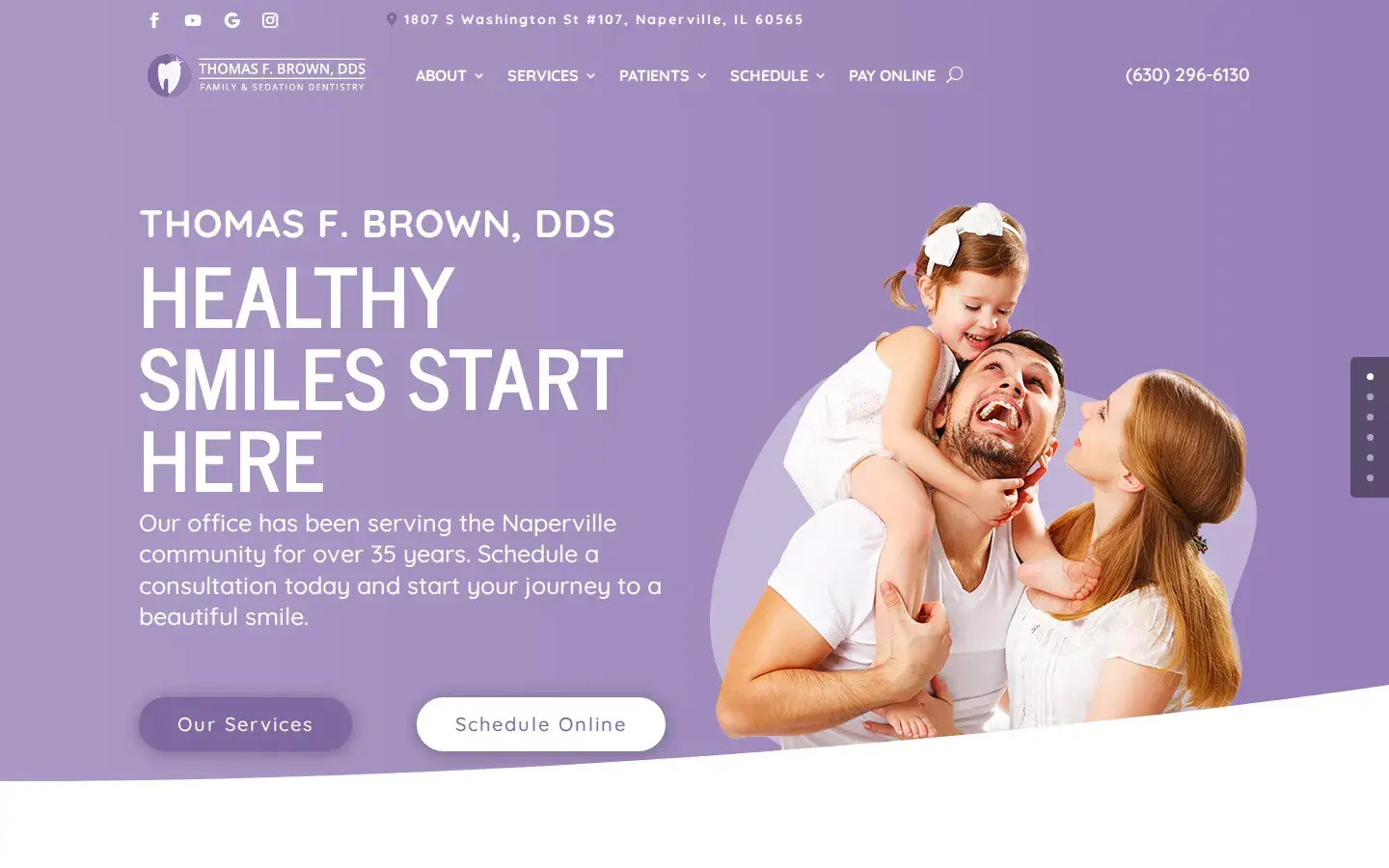 Homepage preview of Thomas F. Brown, DDS