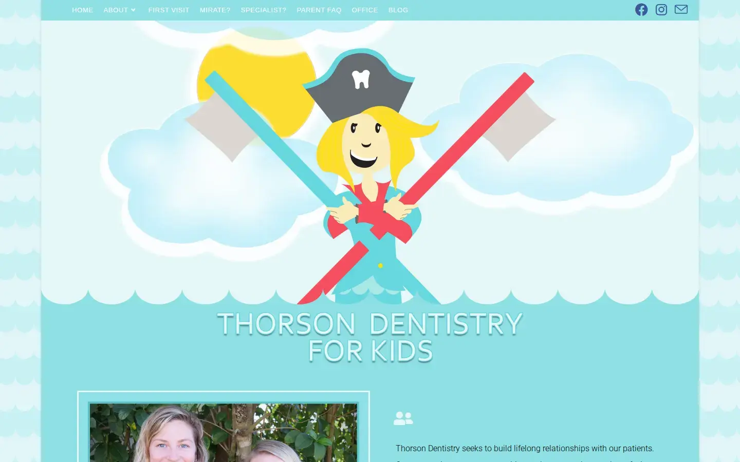 Homepage preview of Thorson Dentistry for Kids Metairie