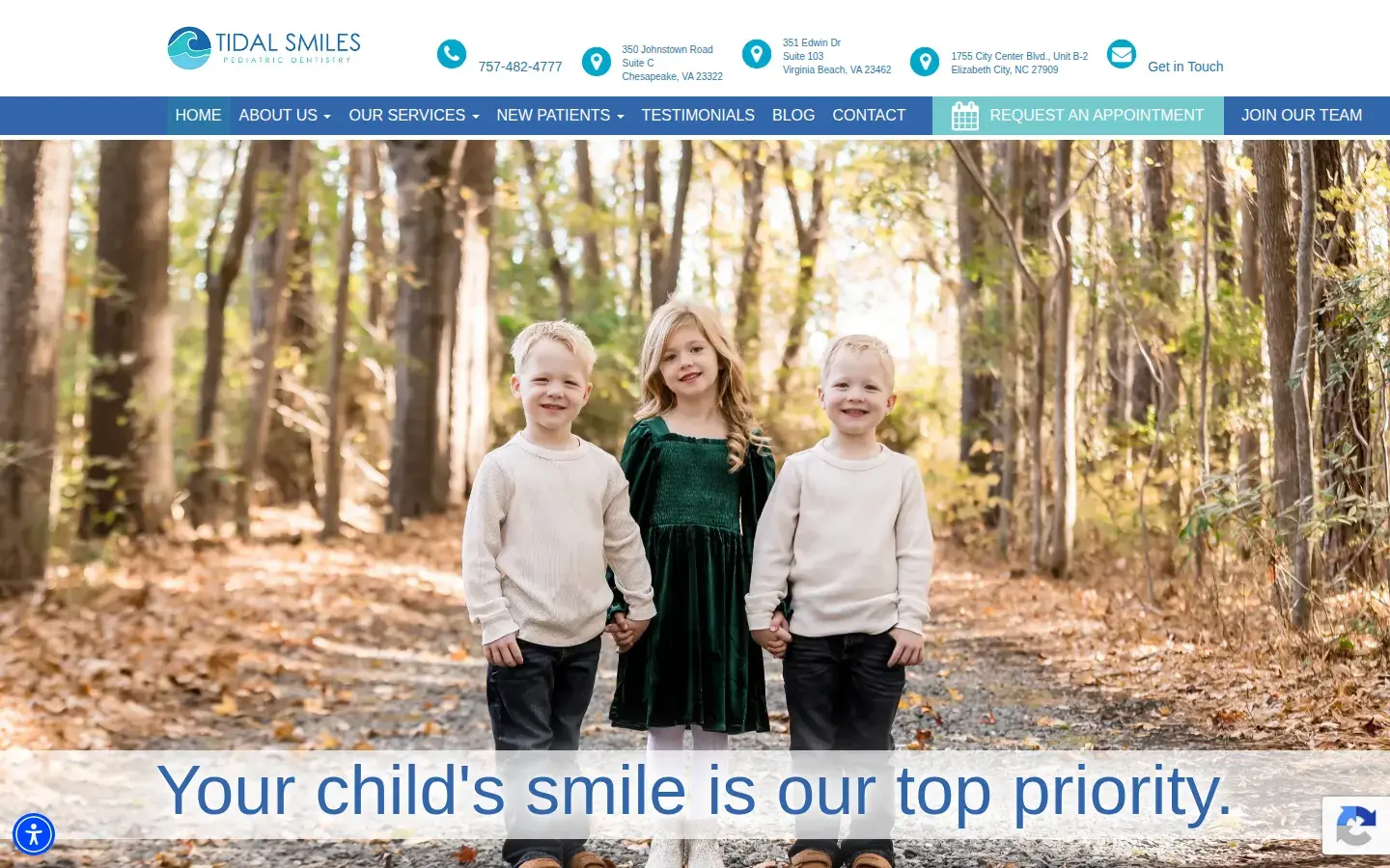 Homepage preview of Tidal Smiles Pediatric Dentistry