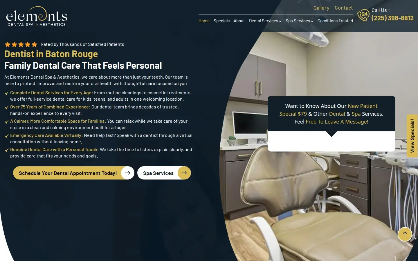 Homepage preview of Tiger Smile Family Dentistry Baton Rouge Office