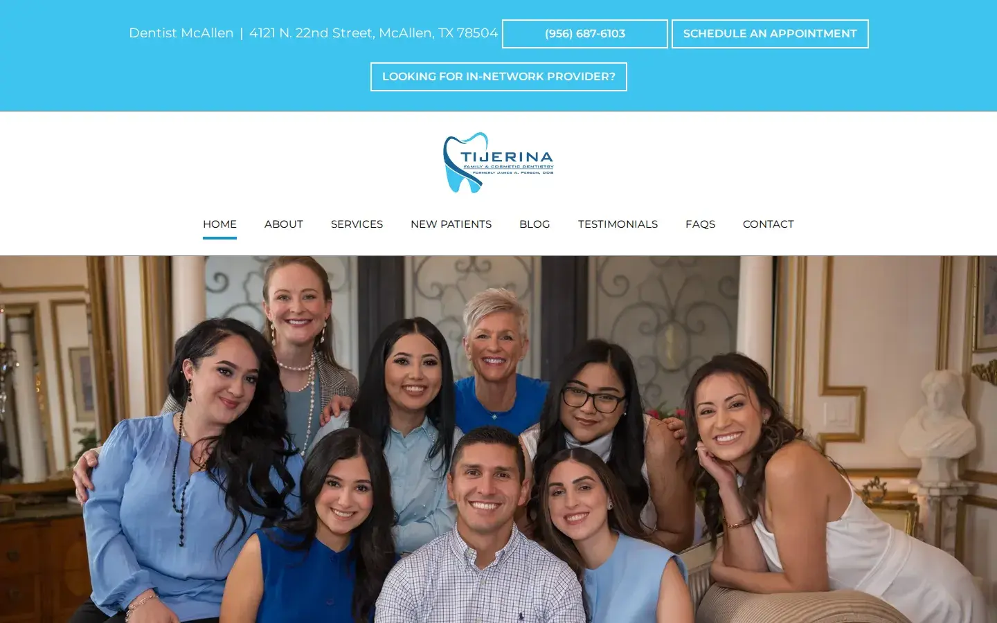 Homepage preview of Tijerina Family & Cosmetic Dentistry
