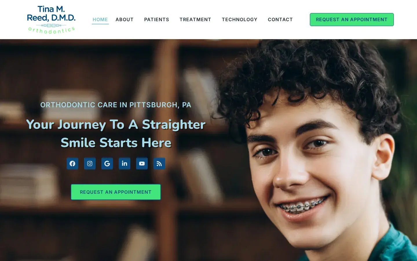 Homepage preview of Tina Reed Orthodontics
