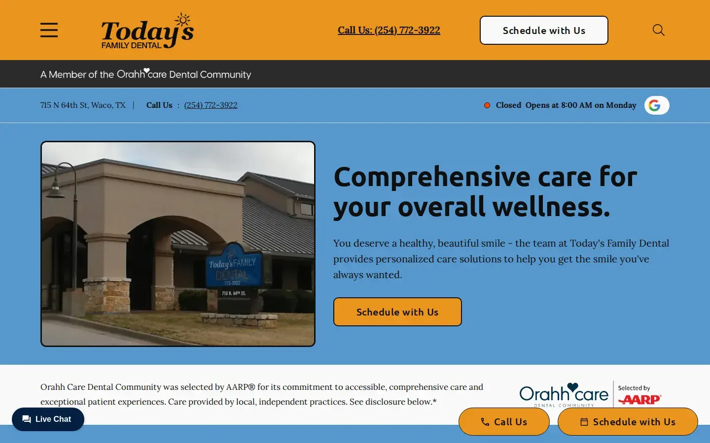 Homepage preview of Today’s Family Dental