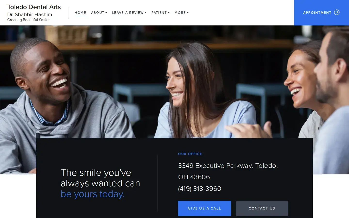 Homepage preview of Toledo Dental Arts