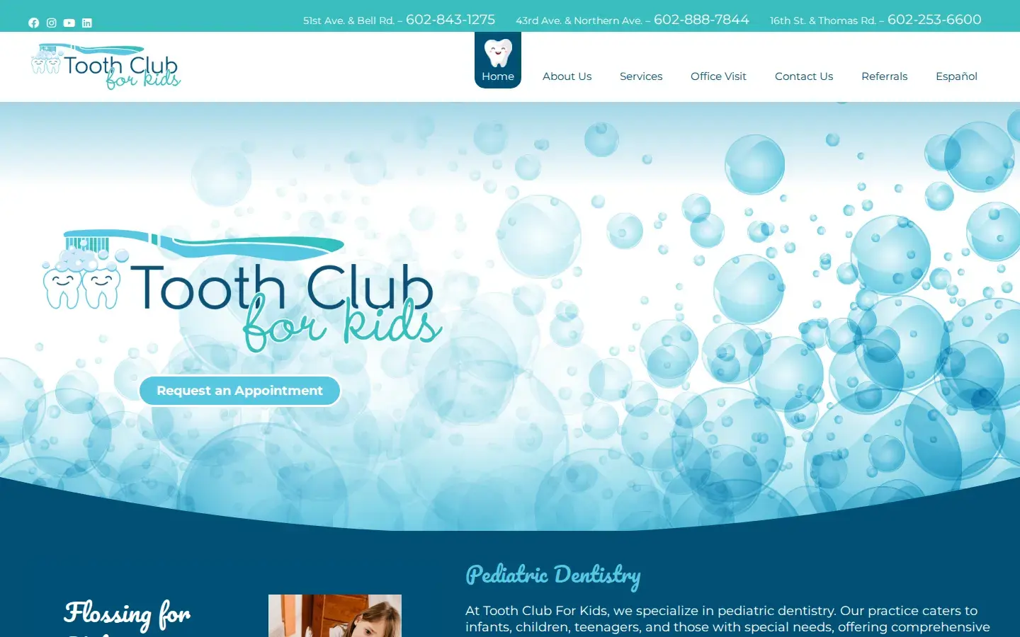 Homepage preview of Tooth Club for Kids