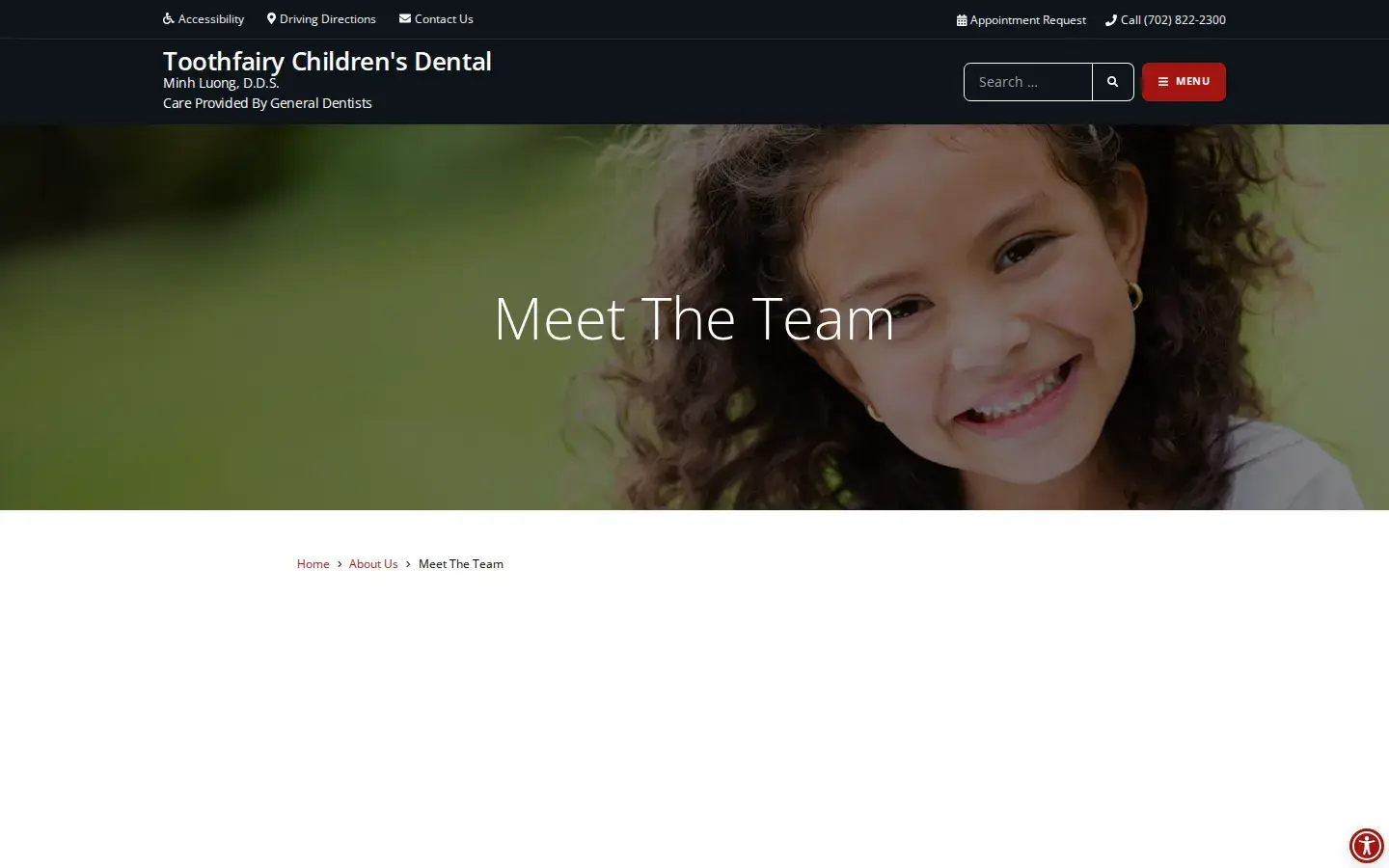 Homepage preview of Toothfairy Children’s Dental