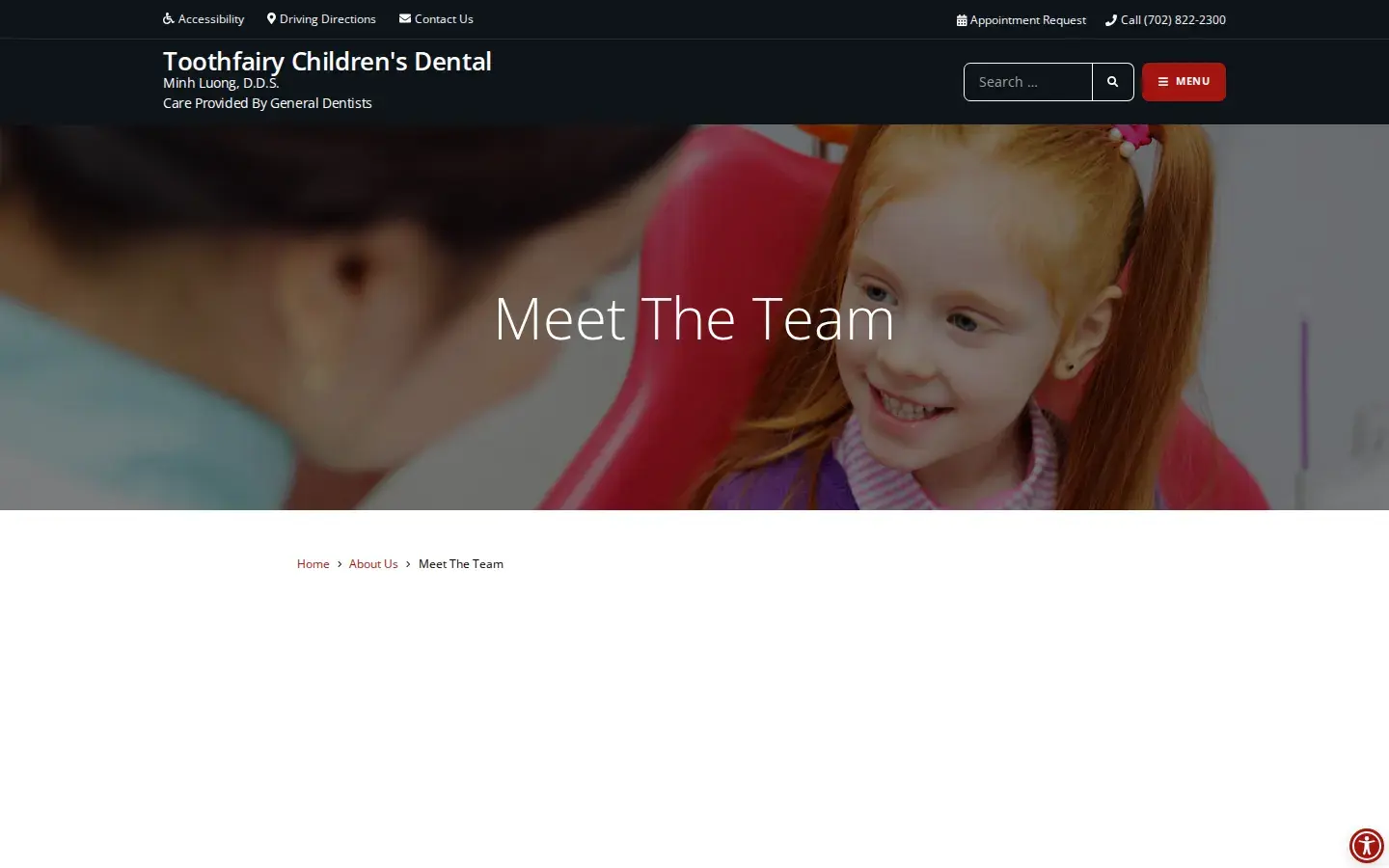 Homepage preview of Toothfairy Children’s Dental