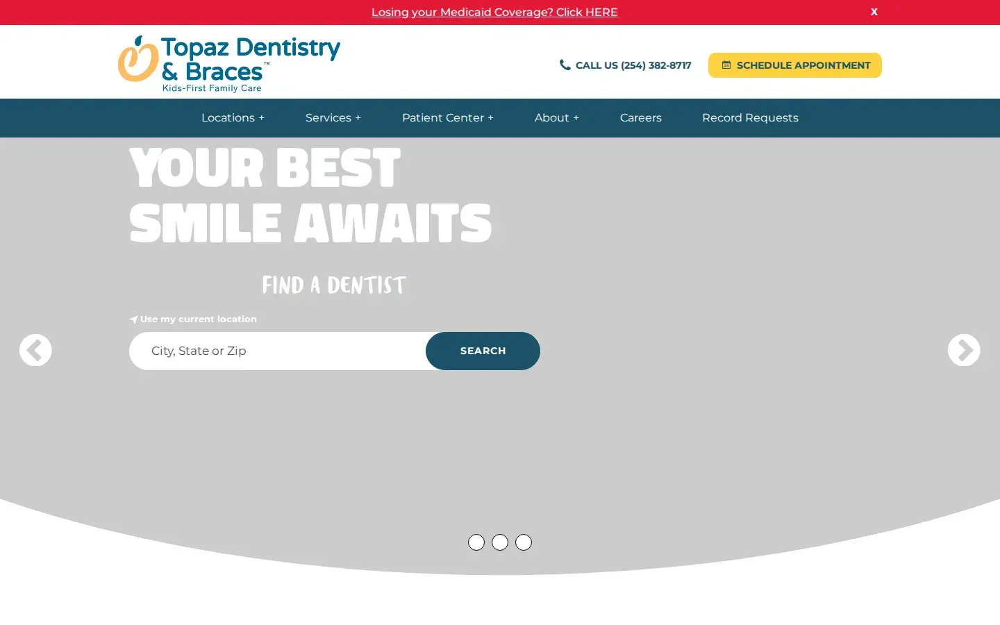 Homepage preview of Topaz Dentistry