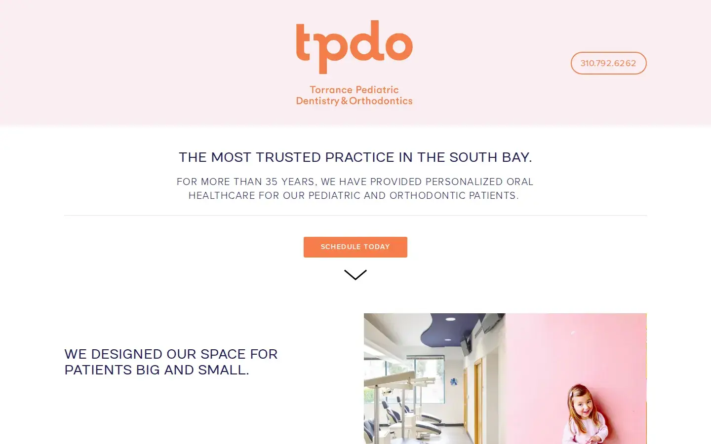 Homepage preview of Torrance Pediatric Dentistry and Orthodontics