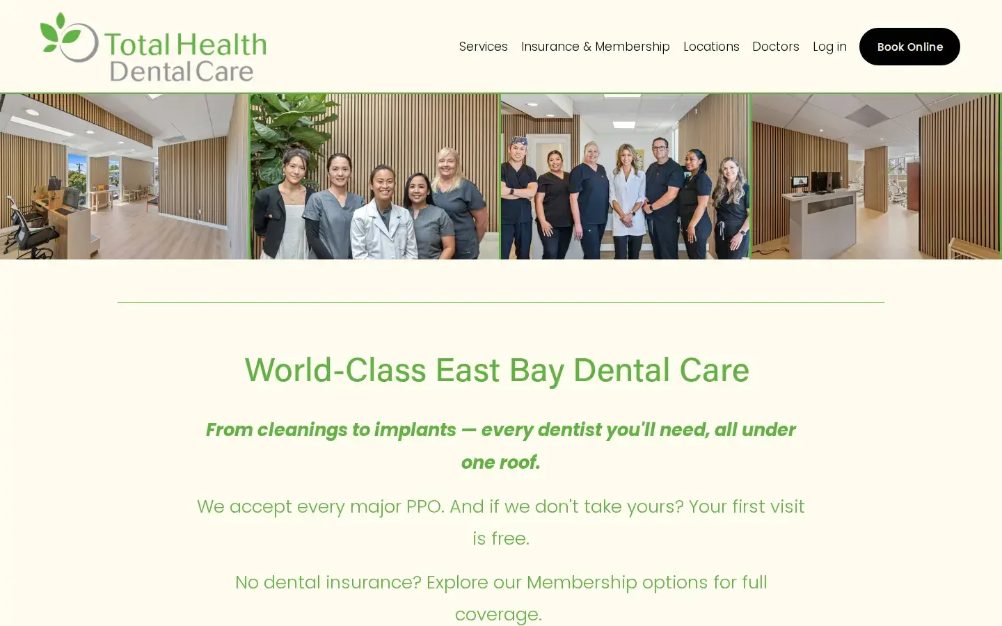 Homepage preview of Total Health Dental Care
