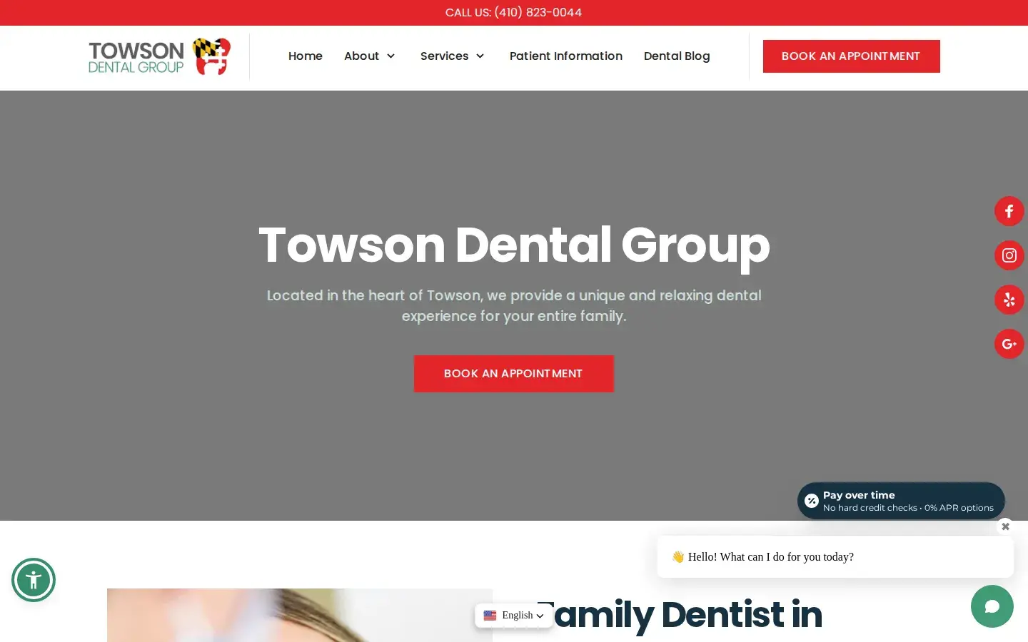 Homepage preview of Towson Dental Group
