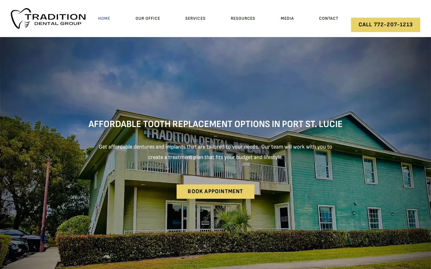 Homepage preview of Tradition Dental Group