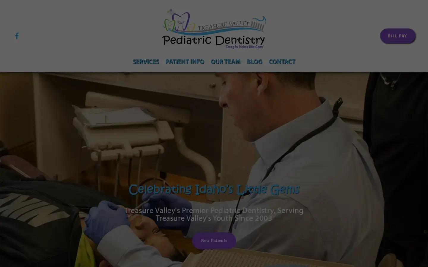 Homepage preview of Treasure Valley Pediatric Dentistry