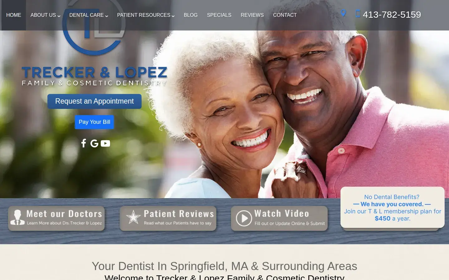 Homepage preview of Trecker and Lopez Family Dentistry