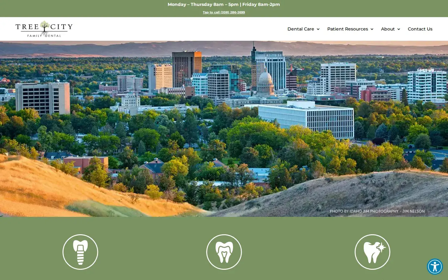 Homepage preview of Tree City Family Dental