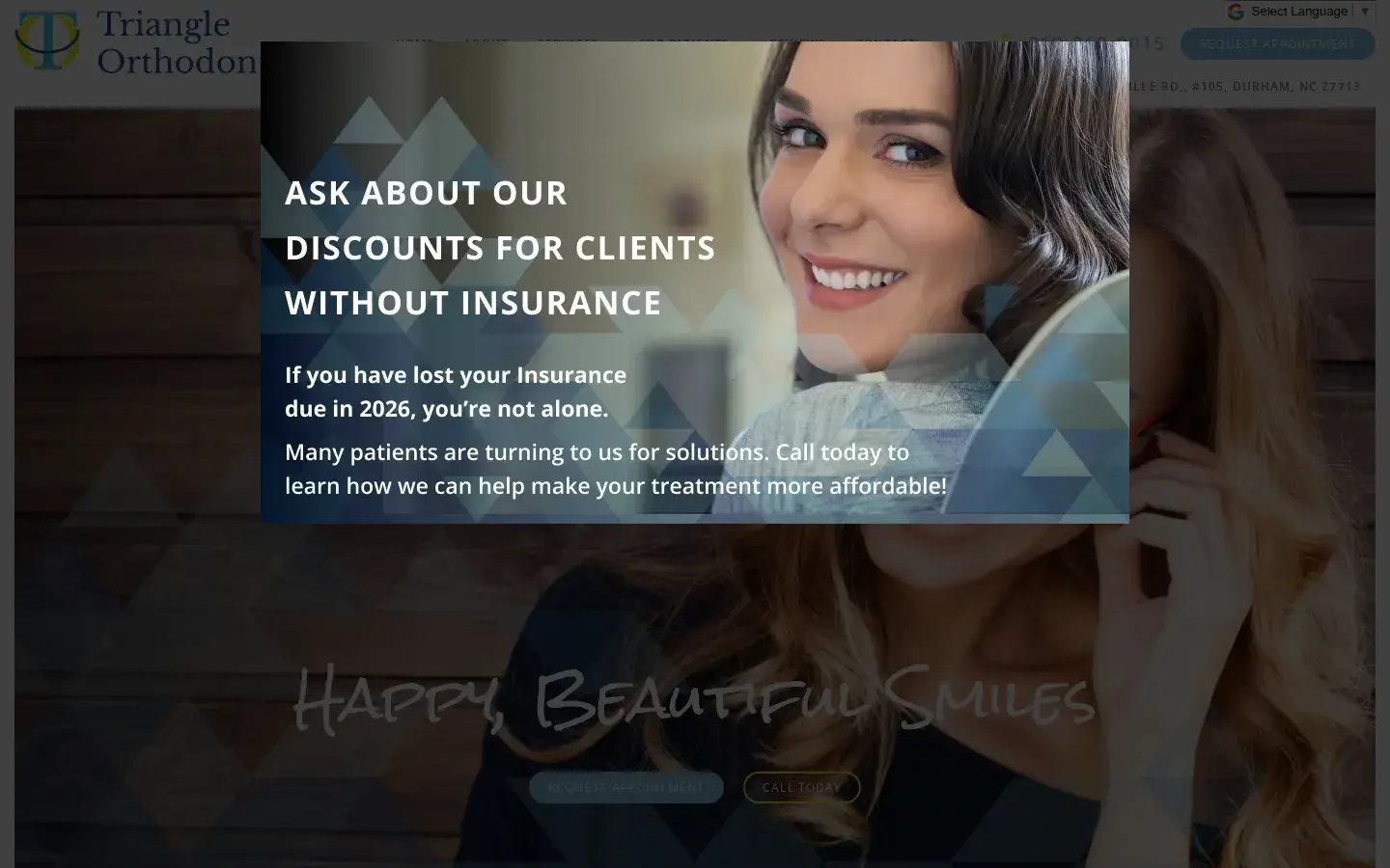 Homepage preview of Triangle Orthodontics and General Dentistry