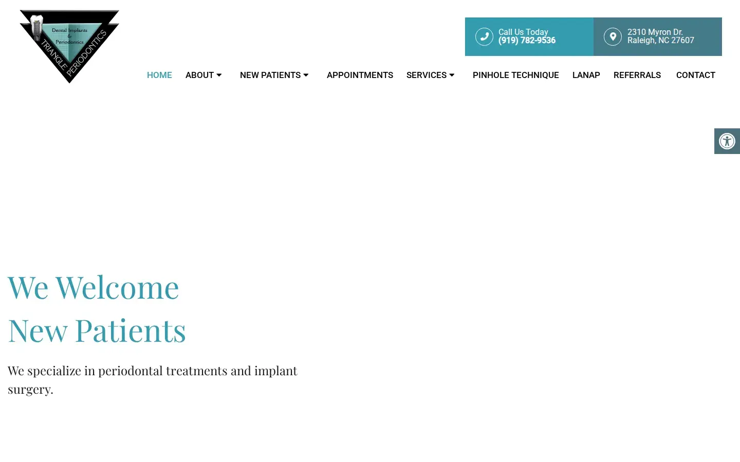 Homepage preview of Triangle Periodontics