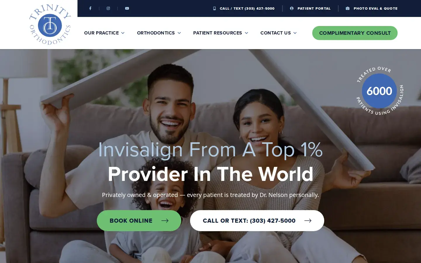 Homepage preview of Trinity Orthodontics