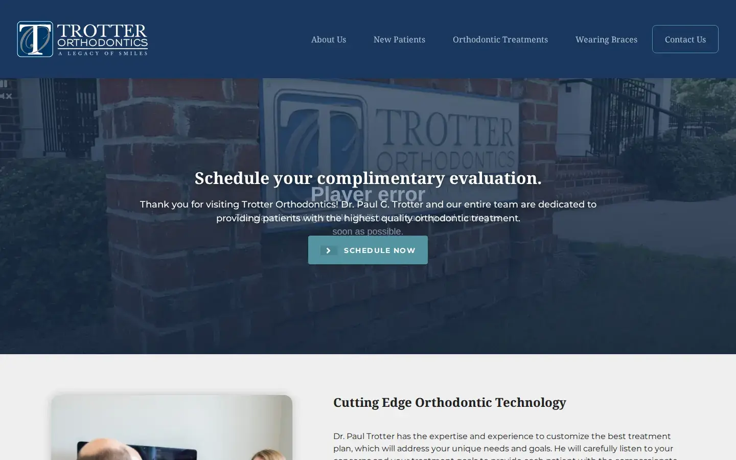 Homepage preview of Trotter Orthodontics