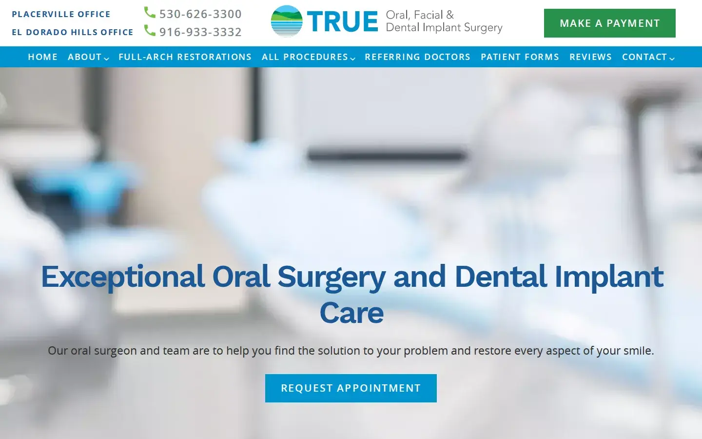 Homepage preview of True Oral, Facial & Dental Implant Surgery